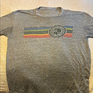 Vintage Cleveland State Gray and Rainbow T-Shirt